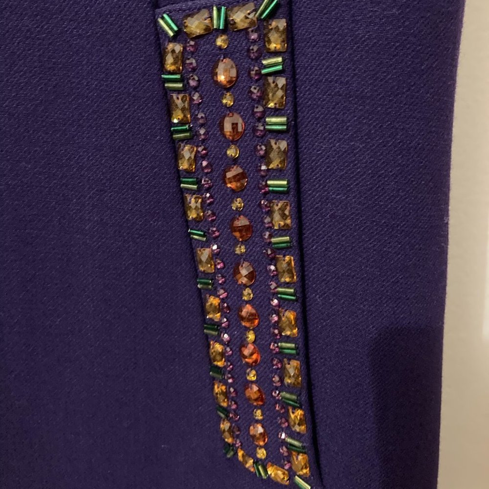 Sale! Kate Spade Purple Jeweled Shift Dress - Sz 4 - Picture 7 of 8